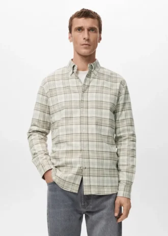 Regular-Fit-Flanellhemd mit Karomuster