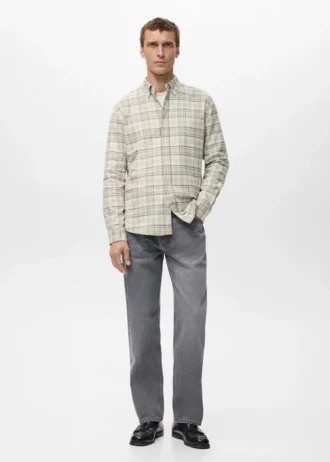 Regular-Fit-Flanellhemd mit Karomuster