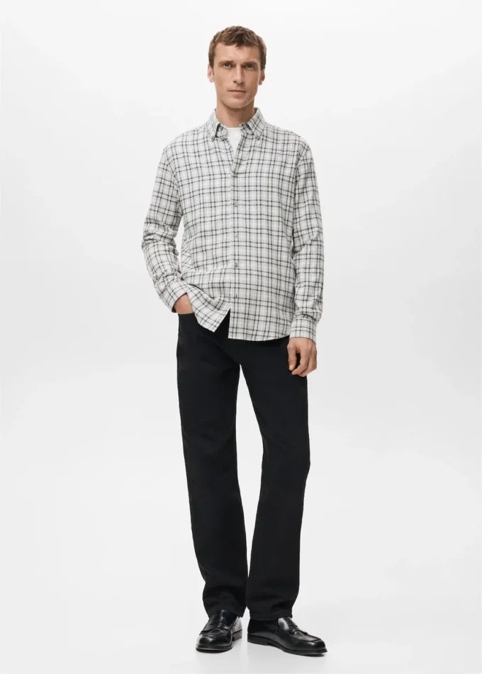 Regular Fit Flanellhemd mit Karomuster