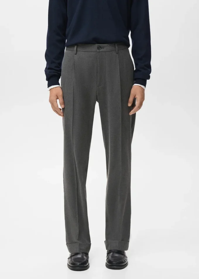 Regular-Fit-Flanellhose mit Bundfalten Regular-Fit-Flanellhose mit Bundfalten