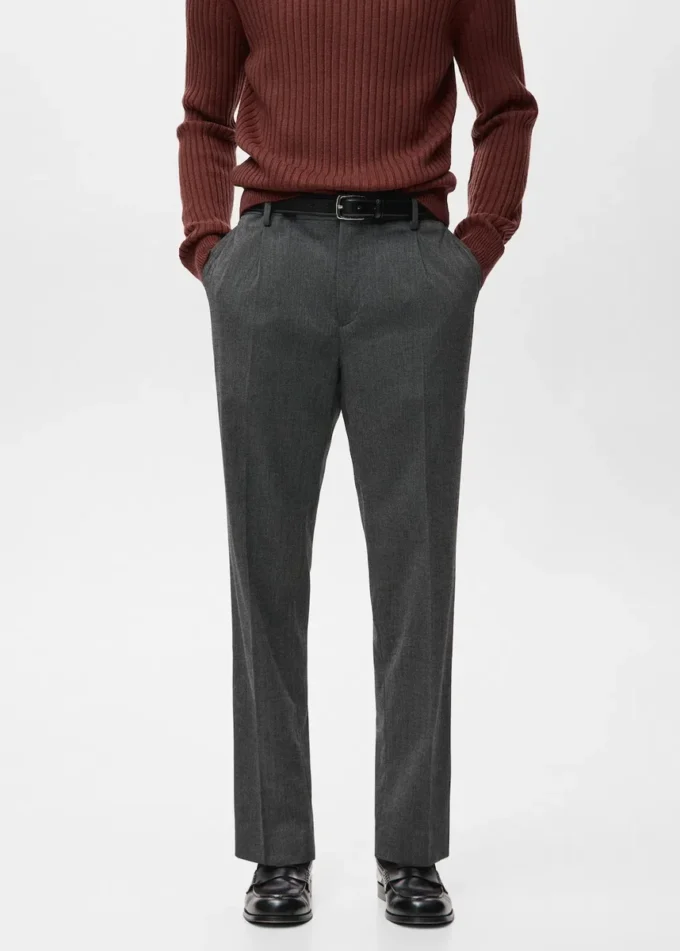 Regular-Fit-Flanellhose mit Bundfalten Regular-Fit-Flanellhose mit Bundfalten