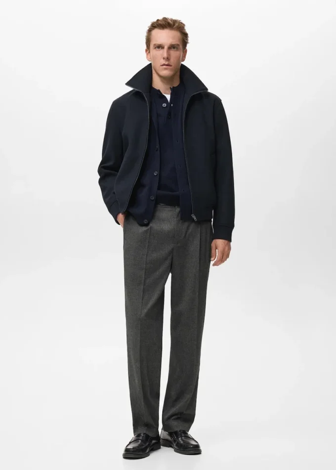 Regular-Fit-Flanellhose mit Bundfalten Regular-Fit-Flanellhose mit Bundfalten