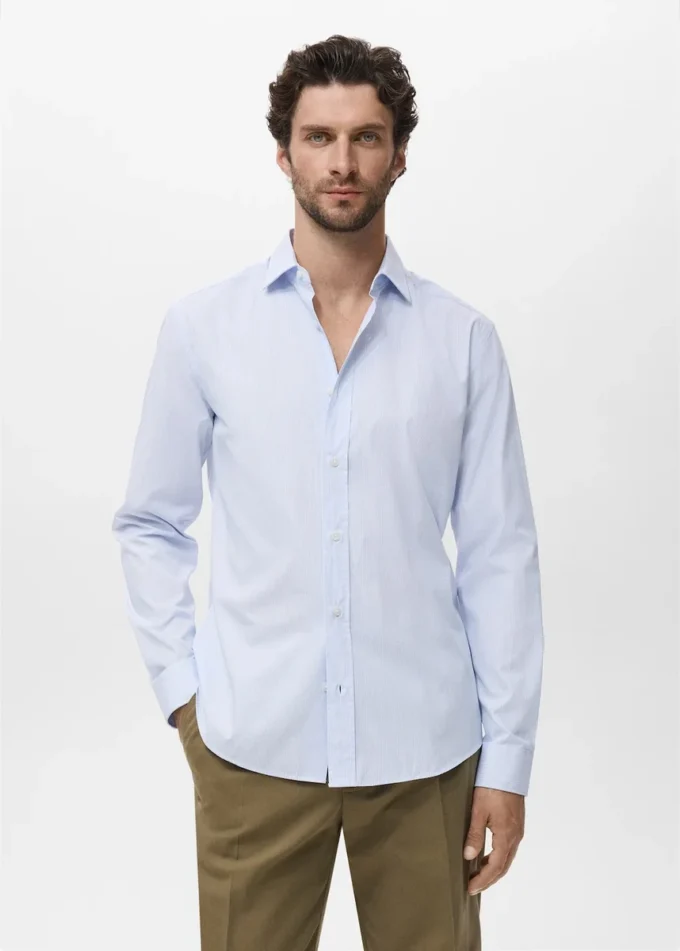 Regular Fit gestreiftes Baumwollhemd Regular Fit gestreiftes Baumwollhemd