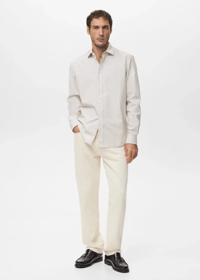 Regular Fit gestreiftes Baumwollhemd Regular Fit gestreiftes Baumwollhemd