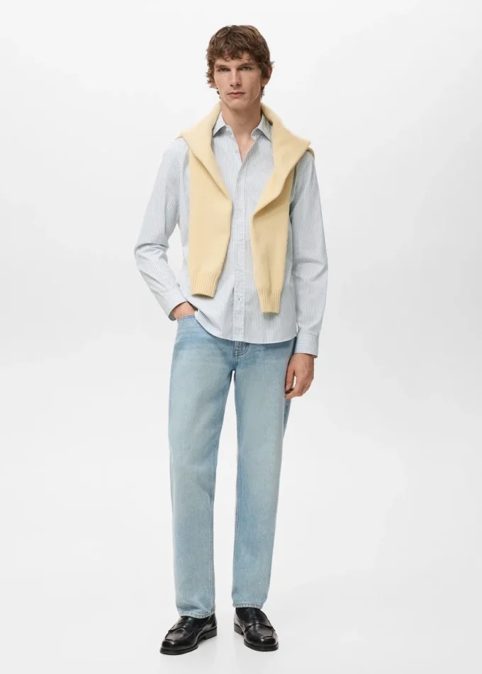 Regular Fit gestreiftes Baumwollhemd Regular Fit gestreiftes Baumwollhemd