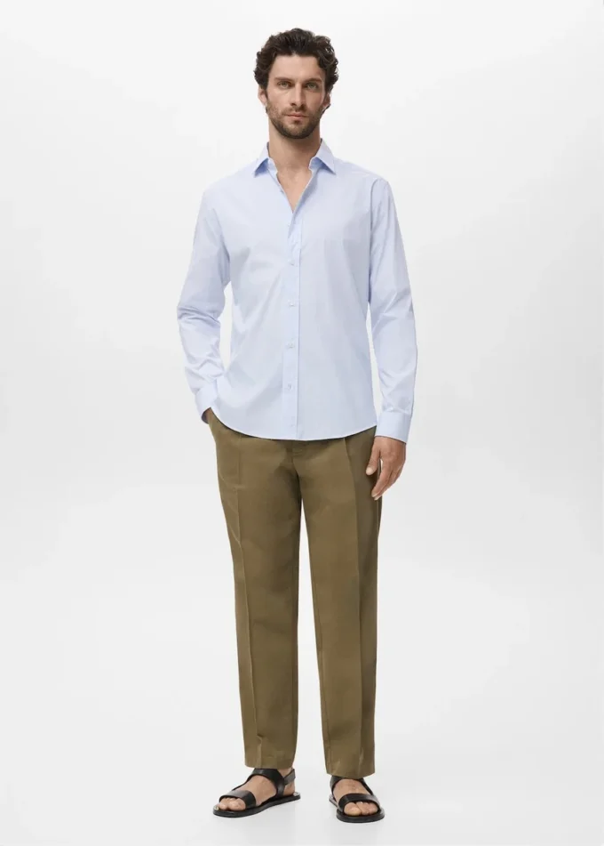 Regular Fit gestreiftes Baumwollhemd Regular Fit gestreiftes Baumwollhemd