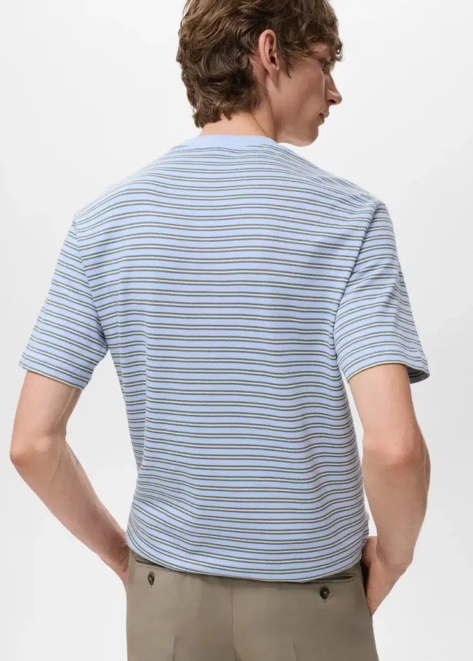 Regular-Fit-Hemd aus 100 % Baumwolle mit Streifenmuster Regular-Fit-Hemd aus 100 % Baumwolle mit Streifenmuster