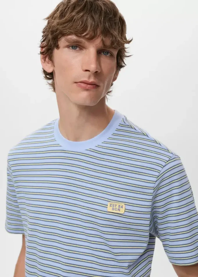 Regular-Fit-Hemd aus 100 % Baumwolle mit Streifenmuster Regular-Fit-Hemd aus 100 % Baumwolle mit Streifenmuster