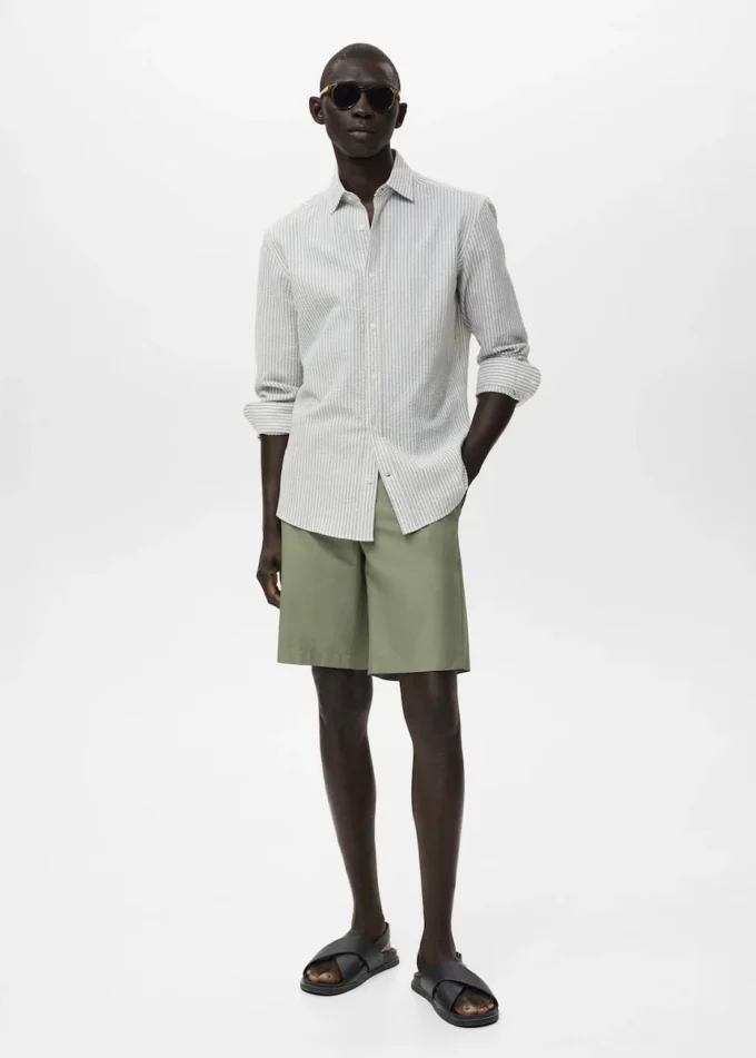 Regular-Fit-Hemd mit Streifenmuster Regular-Fit-Hemd mit Streifenmuster