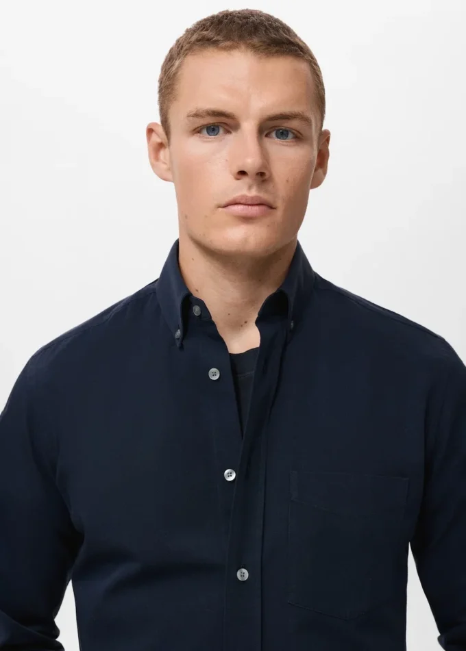 Regular Fit Hemd mit Tasche aus 100 % Baumwolle Regular Fit Hemd mit Tasche aus 100 % Baumwolle