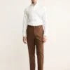 Regular Fit-Hose aus Baumwolle mit Bundfalten