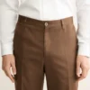 Regular Fit-Hose aus Baumwolle mit Bundfalten