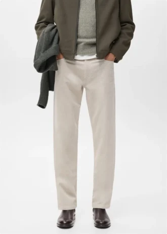 Regular-Fit-Hose aus Cord