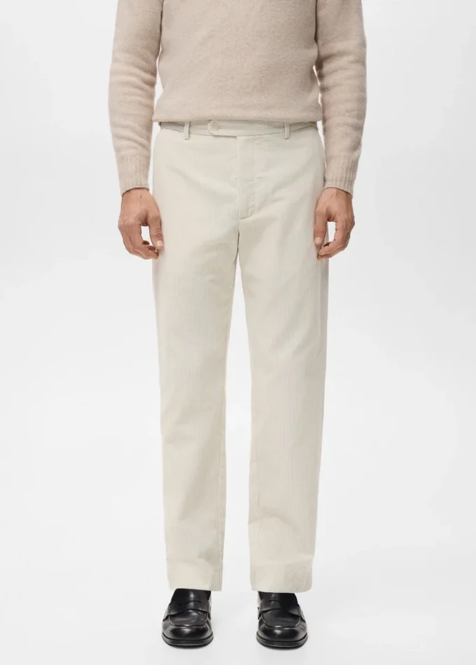 Regular-Fit-Hose aus Cord
