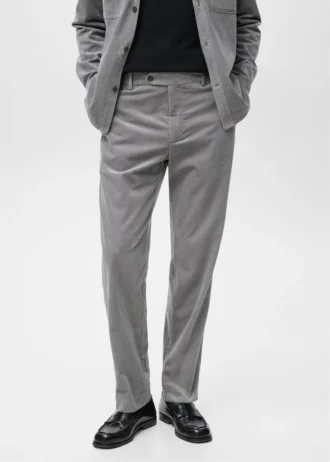Regular-Fit-Hose aus Cord