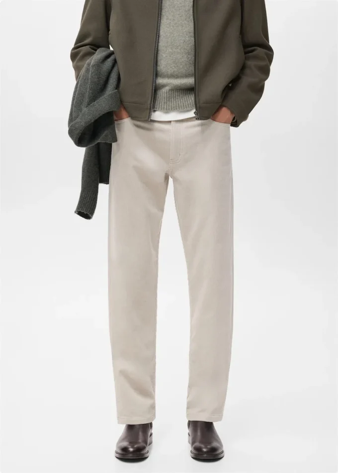 Regular-Fit-Hose aus Cord