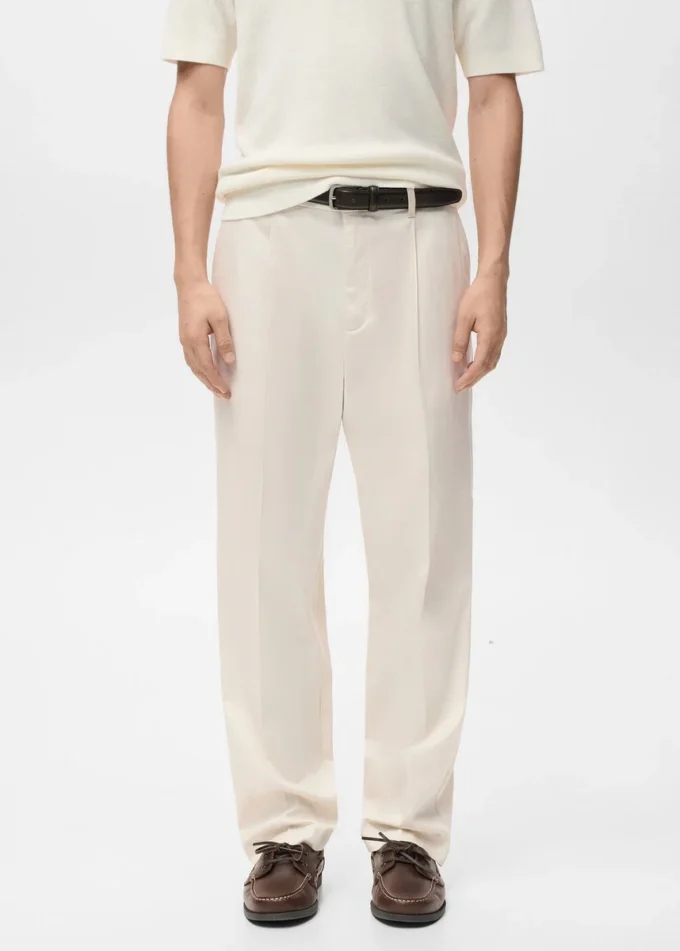 Regular-Fit-Hose mit Falten und fließendem Schnitt Regular-Fit-Hose mit Falten und fließendem Schnitt