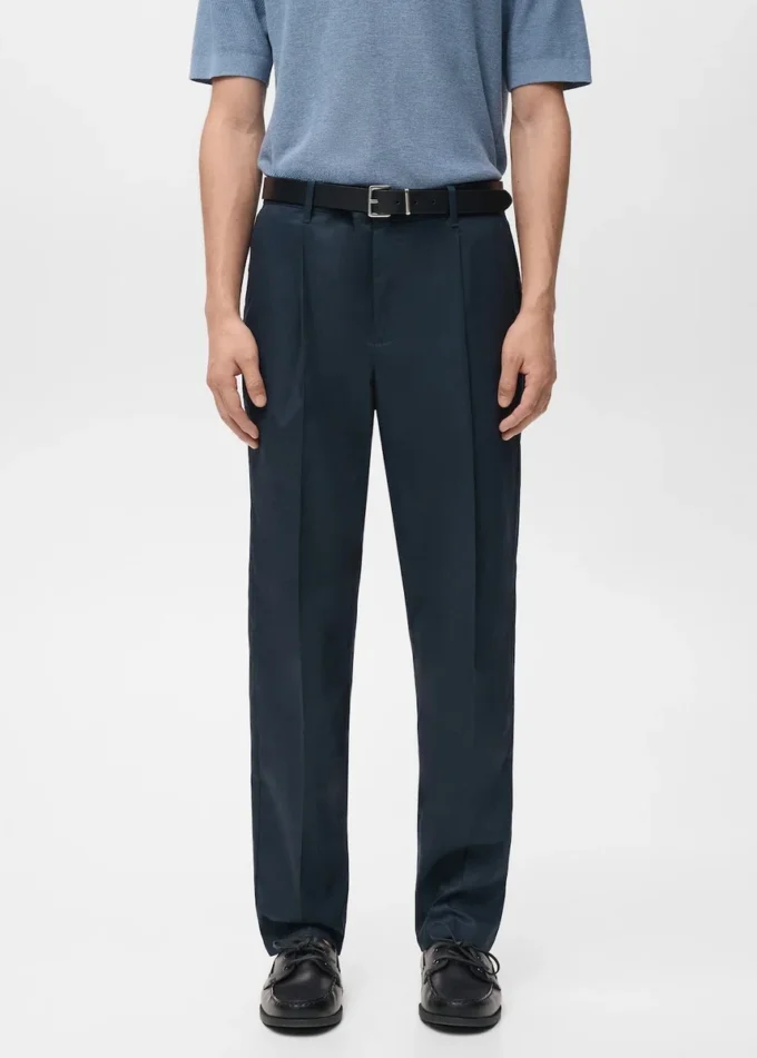 Regular-Fit-Hose mit Falten und fließendem Schnitt Regular-Fit-Hose mit Falten und fließendem Schnitt