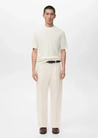 Regular-Fit-Hose mit Falten und fließendem Schnitt