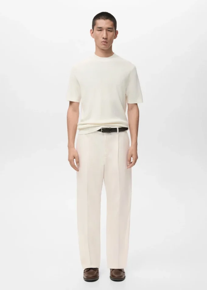 Regular-Fit-Hose mit Falten und fließendem Schnitt Regular-Fit-Hose mit Falten und fließendem Schnitt