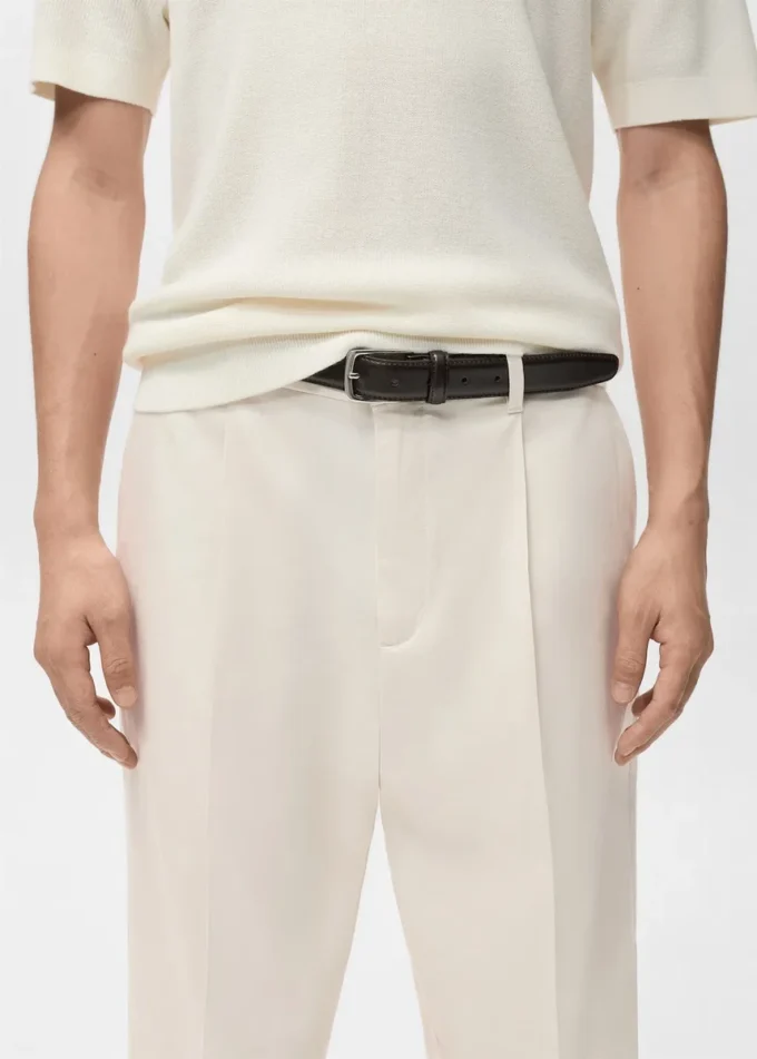 Regular-Fit-Hose mit Falten und fließendem Schnitt Regular-Fit-Hose mit Falten und fließendem Schnitt