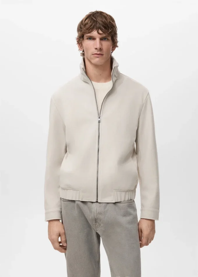 Regular-Fit-Jacke mit Reißverschluss