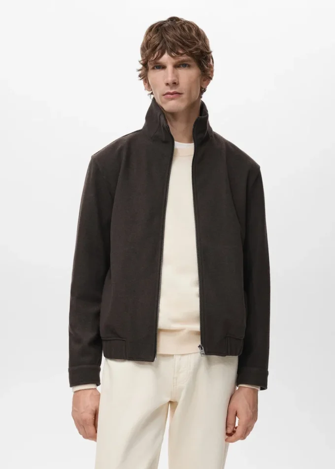 Regular-Fit-Jacke mit Reißverschluss