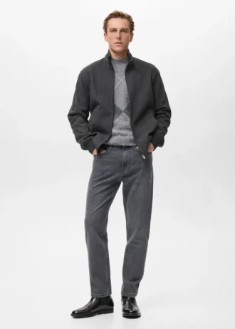 Regular-Fit-Jacke mit Reißverschluss