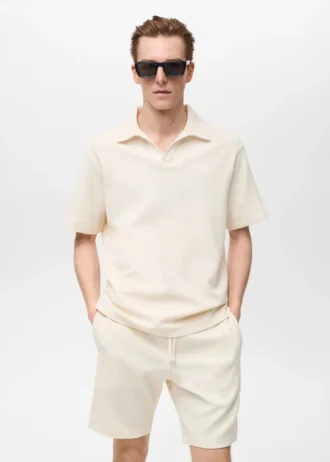 Regular-Fit-Polohemd mit Struktur