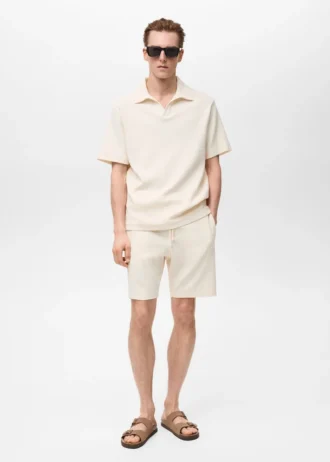 Regular-Fit-Polohemd mit Struktur