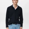 Regular-Fit-Strickpullover mit Polokragen
