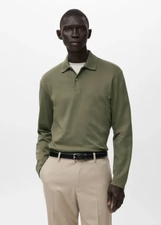 Regular-Fit-Strickpullover mit Polokragen