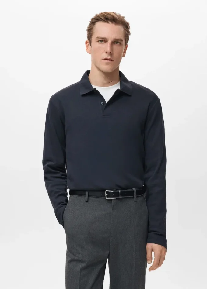 Regular-Fit-Strickpullover mit Polokragen Regular-Fit-Strickpullover mit Polokragen