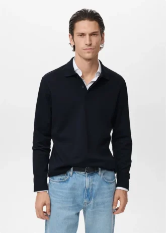 Regular-Fit-Strickpullover mit Polokragen Regular-Fit-Strickpullover mit Polokragen