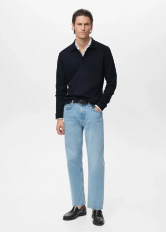 Regular-Fit-Strickpullover mit Polokragen Regular-Fit-Strickpullover mit Polokragen