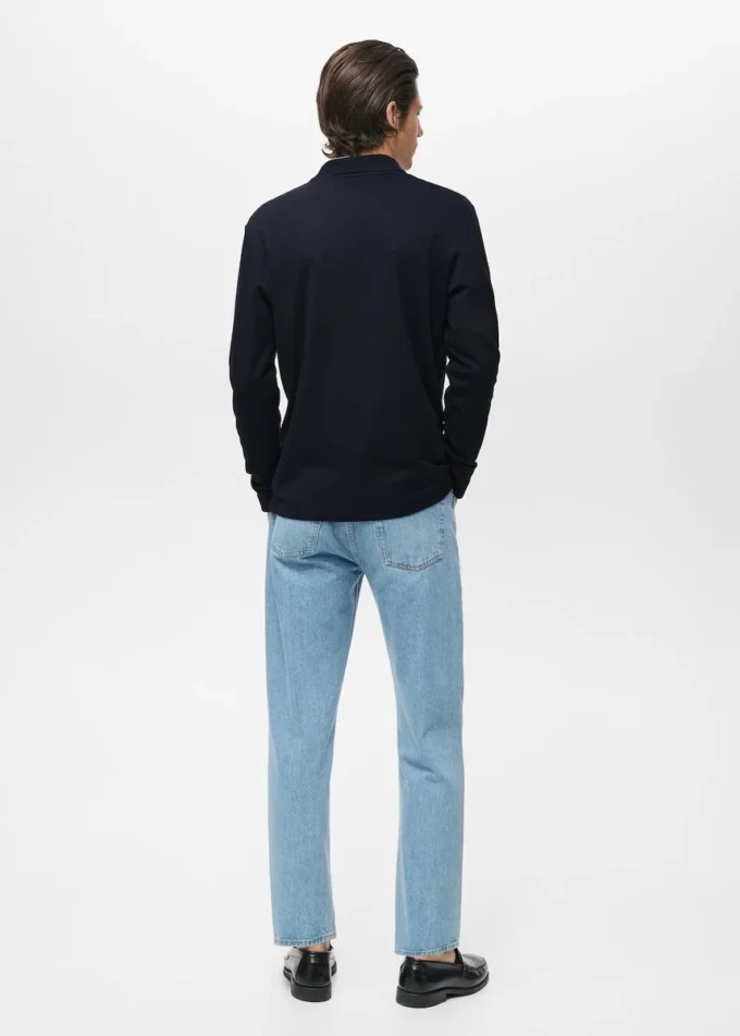 Regular-Fit-Strickpullover mit Polokragen