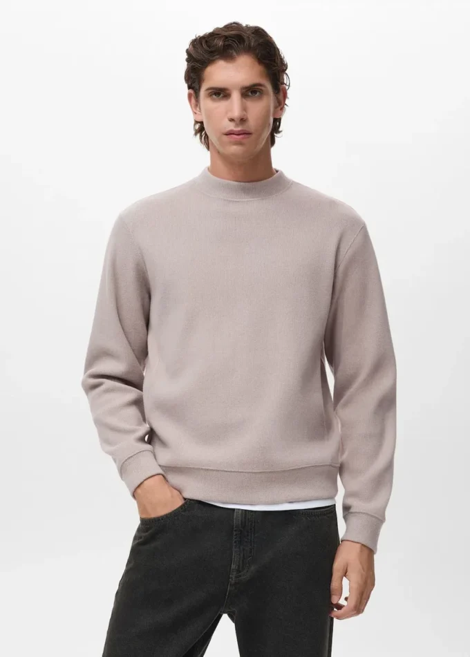 Regular-Fit-Stricksweatshirt