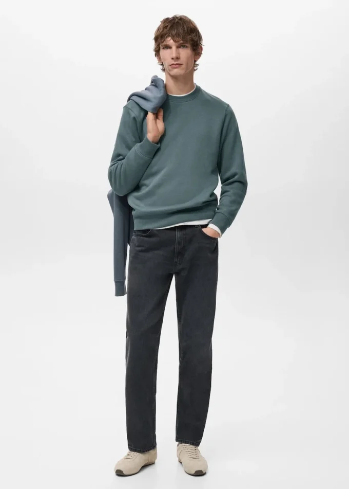 Regular-Fit-Sweatshirt aus Baumwolle