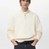 Regular-Fit-Sweatshirt aus Baumwolle mit Reißverschluss