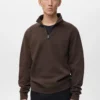 Regular-Fit-Sweatshirt aus Baumwolle mit Reißverschluss