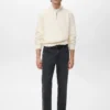 Regular-Fit-Sweatshirt aus Baumwolle mit Reißverschluss