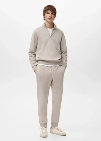 Regular-Fit-Sweatshirt aus Baumwolle mit Reißverschluss