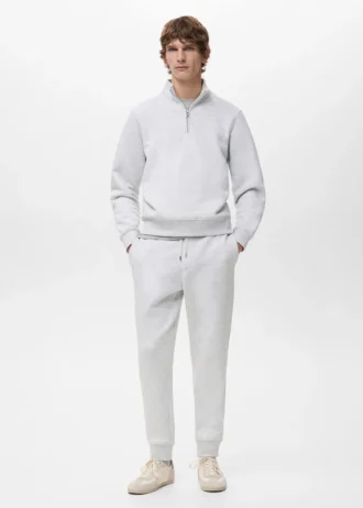 Regular-Fit-Sweatshirt aus Baumwolle mit Reißverschluss