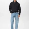 Regular-Fit-Sweatshirt aus Baumwolle mit Reißverschluss