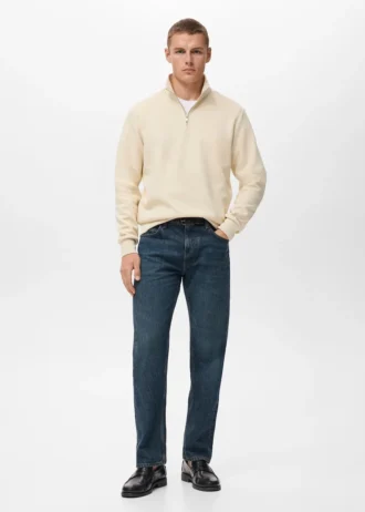 Regular-Fit-Sweatshirt aus Baumwolle mit Reißverschluss