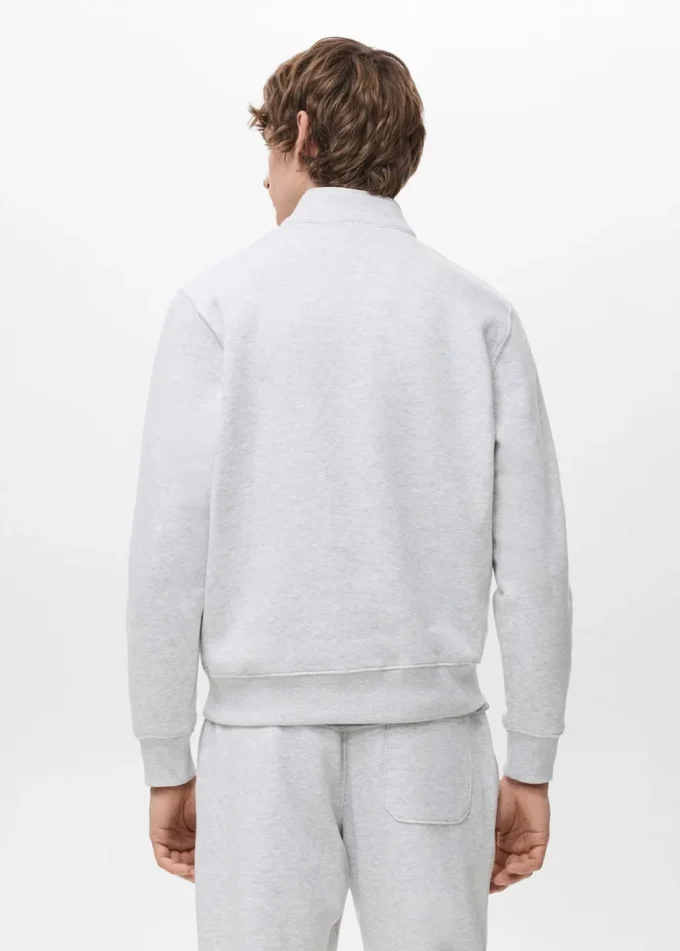 Regular-Fit-Sweatshirt aus Baumwolle mit Reißverschluss