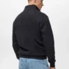 Regular-Fit-Sweatshirt aus Baumwolle mit Reißverschluss