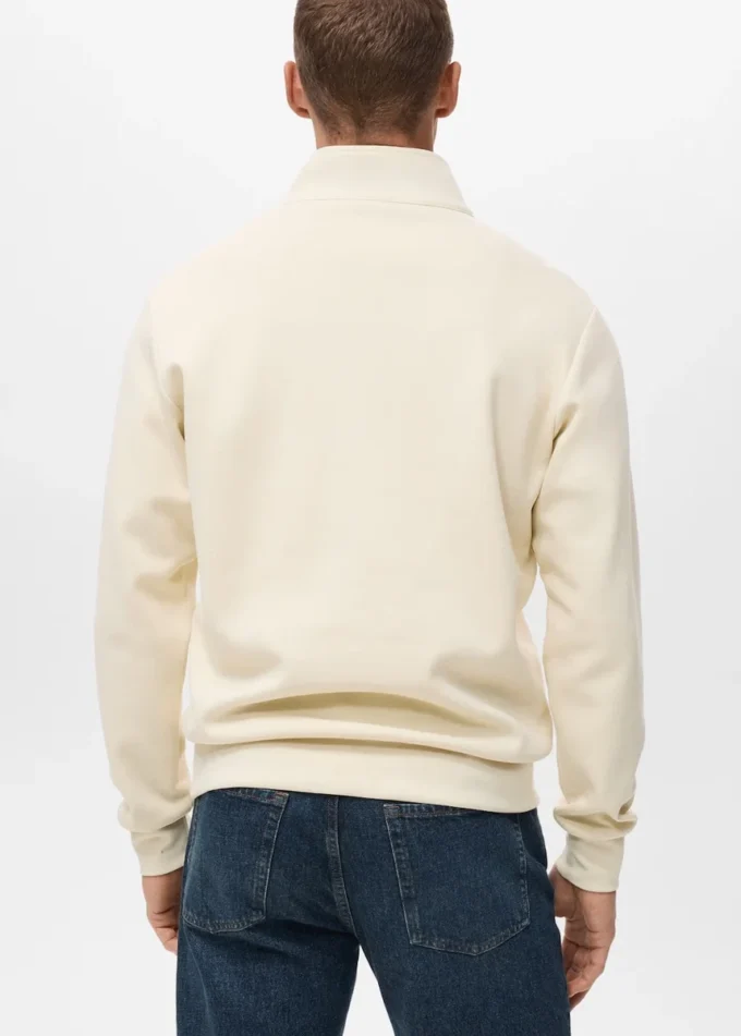 Regular-Fit-Sweatshirt aus Baumwolle mit Reißverschluss