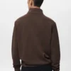 Regular-Fit-Sweatshirt aus Baumwolle mit Reißverschluss