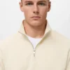 Regular-Fit-Sweatshirt aus Baumwolle mit Reißverschluss